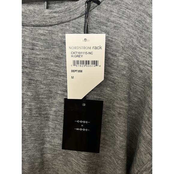 CODE X MODE Women’s Crewneck Short/Cropped Sweater Pullover Gray Size Medium NWT - Picture 4 of 9